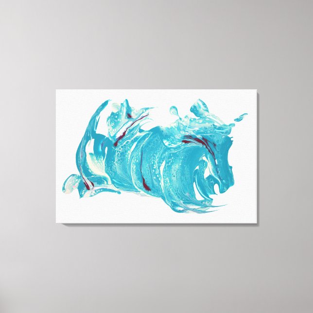 Impression D'Art En Toile - "Courir Avec Le Vent" (Recto)