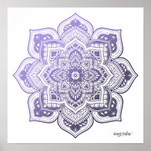 Impression d'art fin Aster Mandala