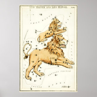 Impression d'art fine de la constellation du Lion