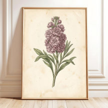 Impression d'art floral botanique de style boho