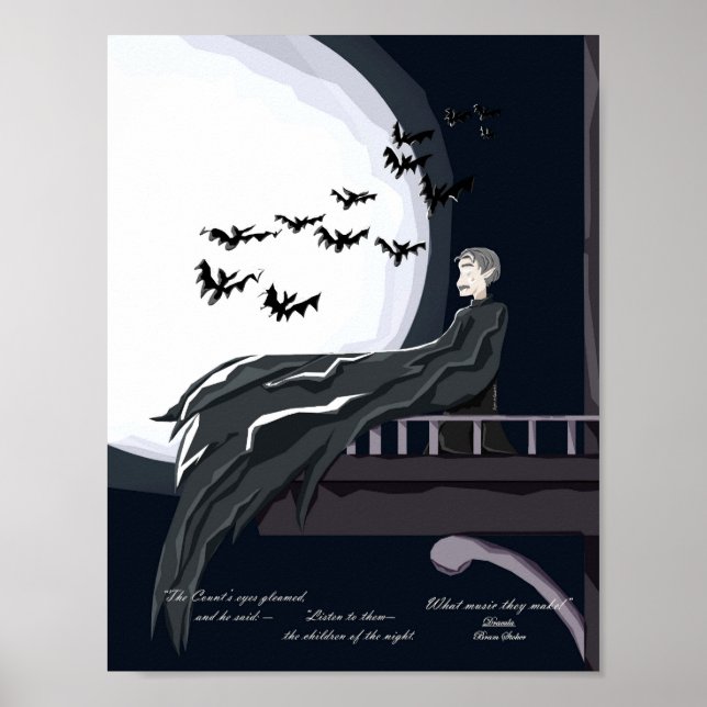 Impression d'art Halloween Dracula (Devant)