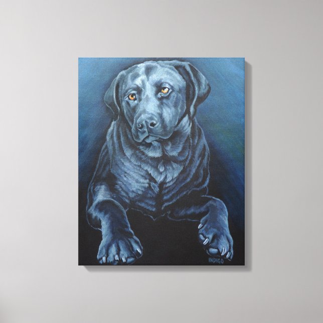 Impression d'art Labrador noir Impression de Retri (Recto)