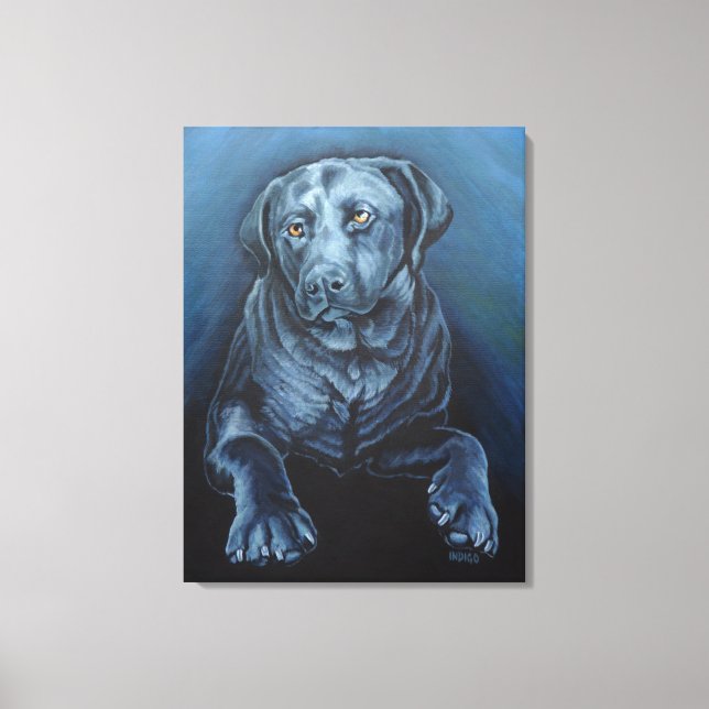 Impression d'art Labrador noir Impression de retri (Recto)