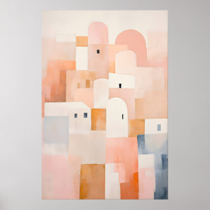 Impression d'art minimaliste de paysage urbain en 
