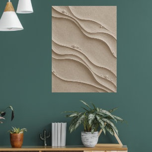 Impression d'art mural abstrait texturé en forme d