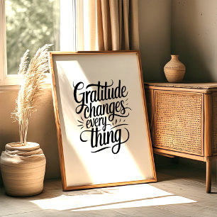 Impression d'art mural de gratitude qui change tou