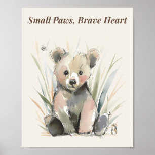 Impression d'art mural de la nurserie de l'ours de