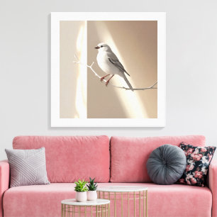Impression d'art mural de moineau élégant – Minima