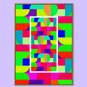 Impression d'art mural de style Bauhaus coloré