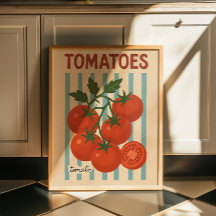 Impression d'art mural de tomate vintage | Cuisine