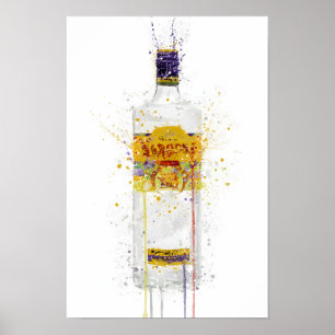 Impression d'art mural 'Dragon' pour bouteille de