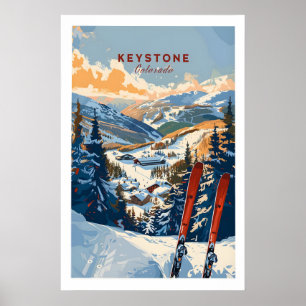 Impression d'art mural Keystone - Colorado Ski Art