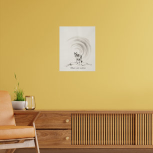 Impression d'art mural Loup Solitaire