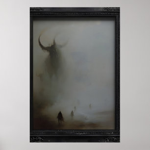 Impression d'art mural monstre colossal, gothique