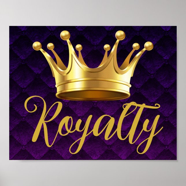 Impression d'art mural Royal Crown Purple Plush (Devant)