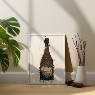 Impression d'art mural 'Vanta' de bouteille de Cha