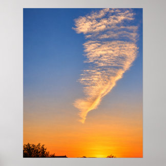 Impression d'art non encadrée Sunset Feather Cloud