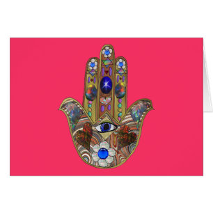 Impression d'art opale cœurs Hamsa Judaica
