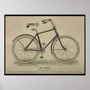 Impression d'art publicitaire Vintage Bicycle Maga