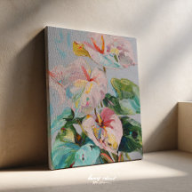Impression d'art sur toile d'Anthurium tropical