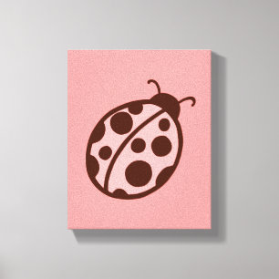 Impression d'art sur toile de coccinelle