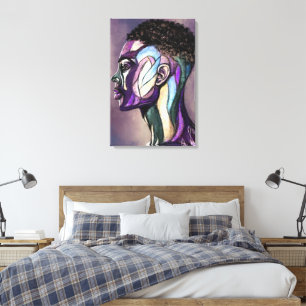 Impression d'art sur toile de l'homme peint