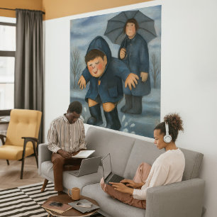 Impression d'art sur toile emballée grande - Saut