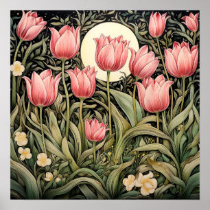 Impression d'art Tulipes roses