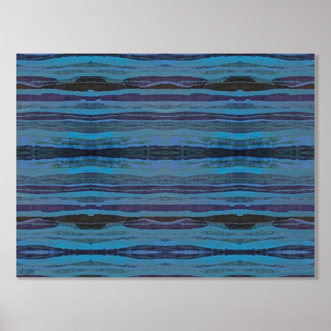 Impression de bandes Batik ondulées (Recto)