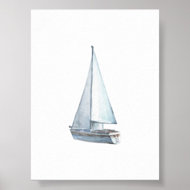 Impression de bateau aquarelle (Devant)