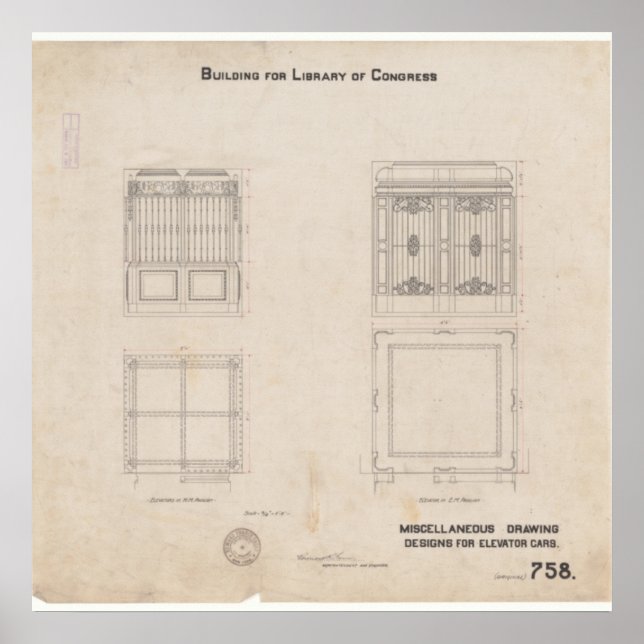 Impression de cabine d'ascenseur (Devant)