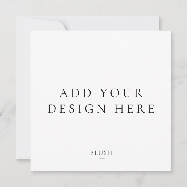 Impression de carte d'invitation carrée (Devant)