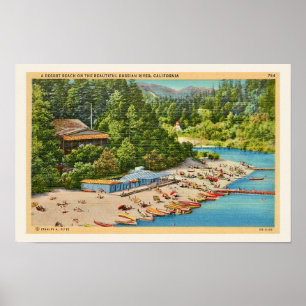 Impression de carte postale vintage de la plage de