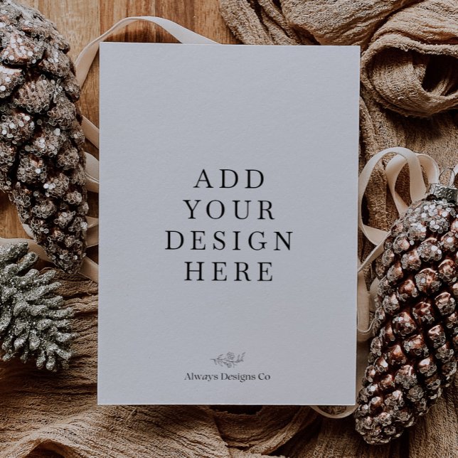 Impression de cartes de vacances Portrait 5x7" (Créateur téléchargé)