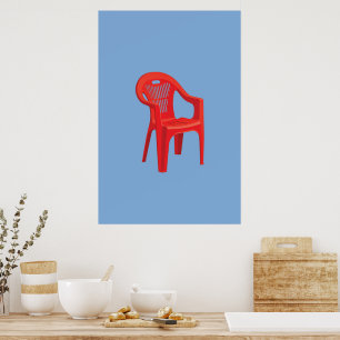 Impression de chaise rouge