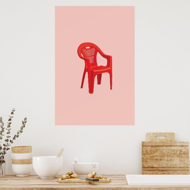 Impression de chaise rouge  (Cuisine)