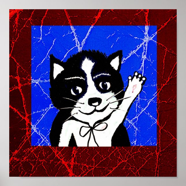 Impression de chat cool, papier d'affiche de valeu (Devant)