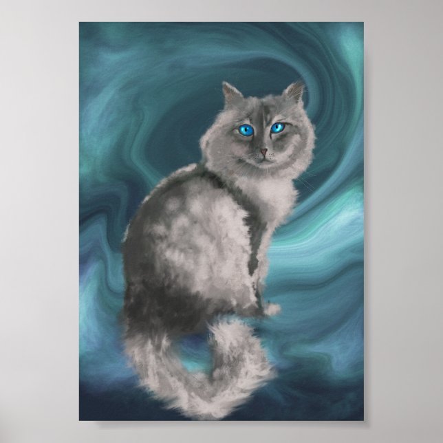 Impression de chat sibérien (Devant)
