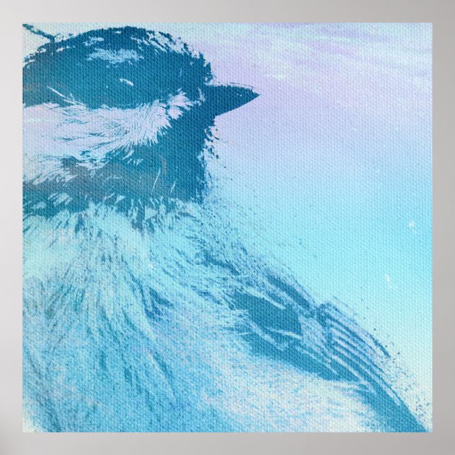 Impression de chickadé noir plafonné (Devant)