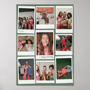 Impression de collage polaroid de 9 photos personn