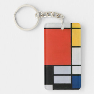 Impression de composition de Piet Mondrian rouge j