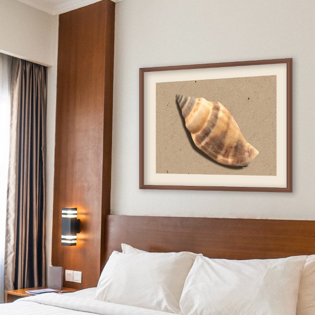 Impression de coques de conches rayées Brown et en (Créateur téléchargé)