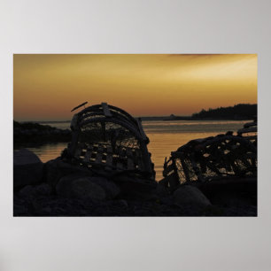 Impression de coucher de soleil sur le filet de ho