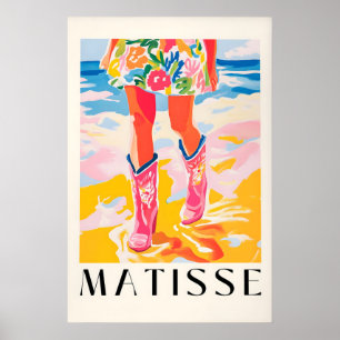 Impression de Cowgirl Côtière Bottes Roses, Matiss