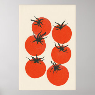 Impression de cuisine de tomate rétro moderne du m