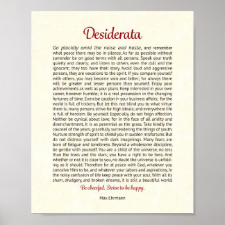 Impression de Desiderata | Art de Desiderata