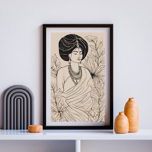Impression de femme boho spirituelle