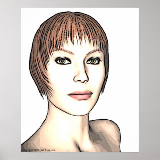 Impression de fille de glamour