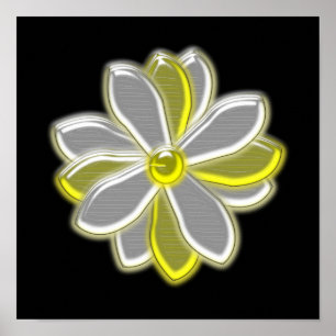 Impression de fleur de marguerite lumineuse