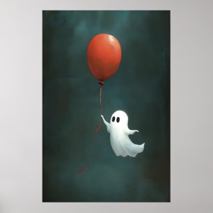Impression de Halloween de fantôme avec ballon, vi